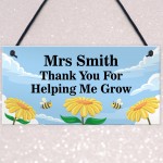 PERSONALISED Teacher Thank You Sign Leaving Gifts For Teacher