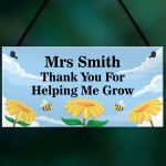 PERSONALISED Teacher Thank You Sign Leaving Gifts For Teacher