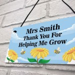 PERSONALISED Teacher Thank You Sign Leaving Gifts For Teacher