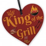 King Of The Grill Funny Garden BBQ Sign Gift For Men Birthday