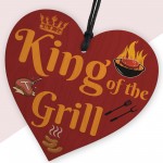 King Of The Grill Funny Garden BBQ Sign Gift For Men Birthday