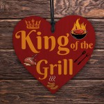 King Of The Grill Funny Garden BBQ Sign Gift For Men Birthday