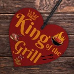King Of The Grill Funny Garden BBQ Sign Gift For Men Birthday