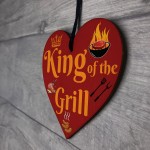 King Of The Grill Funny Garden BBQ Sign Gift For Men Birthday