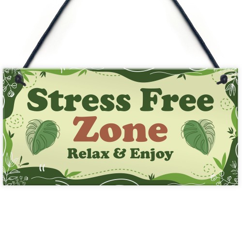 Stress Free Zone Relax And Enjoy Hot Tub Sign Garden Shed Sign