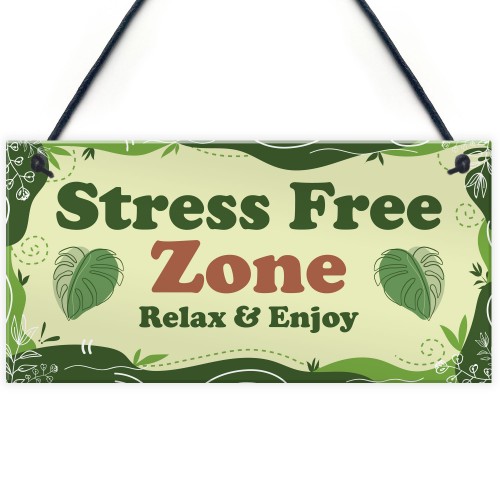 Stress Free Zone Relax And Enjoy Hot Tub Sign Garden Shed Sign