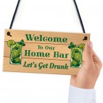 Shabby Home Bar Sign For Garden Summerhouse Shed Hanging Sign
