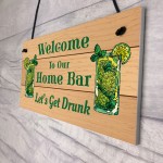 Shabby Home Bar Sign For Garden Summerhouse Shed Hanging Sign