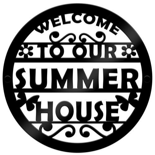 Summer House Welcome Sign For Garden Acrylic Garden Shed Sign