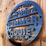 Summer House Welcome Sign For Garden Acrylic Garden Shed Sign