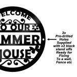 Summer House Welcome Sign For Garden Acrylic Garden Shed Sign