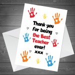 Thank You For Being The Best Teacher Ever Card End Of School Thank You For Being The Best Teacher Ever Card End Of School