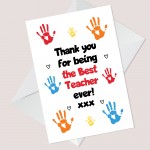 Thank You For Being The Best Teacher Ever Card End Of School Thank You For Being The Best Teacher Ever Card End Of School