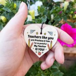 Teacher Thank You Wooden Keyring Appreciation Teacher Leaving 