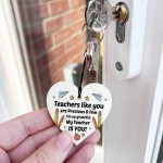 Teacher Thank You Wooden Keyring Appreciation Teacher Leaving 