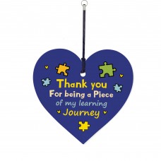 Thank You For Being A Piece In My Learning Journey Wood Keyring