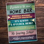 Bar Accessories for Home Pub Bar Welcome Sign Outside Garden 