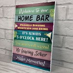 Bar Accessories for Home Pub Bar Welcome Sign Outside Garden 