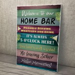 Bar Accessories for Home Pub Bar Welcome Sign Outside Garden 