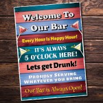 Welcome Sign For Home Bar Pub Bar Accessories For Home Garden