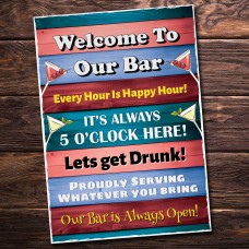 Welcome Sign For Home Bar Pub Bar Accessories For Home Garden