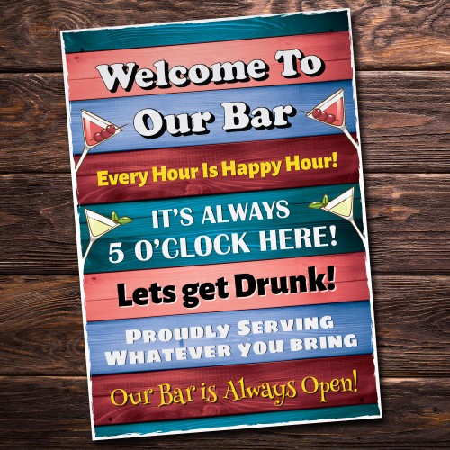Welcome Sign For Home Bar Pub Bar Accessories For Home Garden