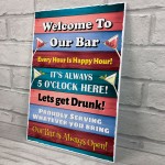 Welcome Sign For Home Bar Pub Bar Accessories For Home Garden