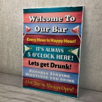 Welcome Sign For Home Bar Pub Bar Accessories For Home Garden