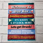 Welcome Sign For Home Bar Pub Bar Accessories For Home Garden