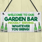 Funny Garden Bar Sign Welcome Home Bar Sign Garden Shed