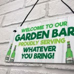 Funny Garden Bar Sign Welcome Home Bar Sign Garden Shed