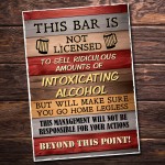 Bartender License Plaque Bar Signs For Home Pub Bar Garden