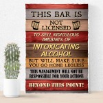 Bartender License Plaque Bar Signs For Home Pub Bar Garden