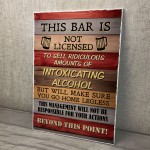 Bartender License Plaque Bar Signs For Home Pub Bar Garden
