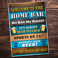Welcome Plaque Bar Accessories For Home Pub or Outdoor Garden