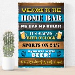Welcome Plaque Bar Accessories For Home Pub or Outdoor Garden