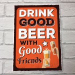 Bar Sign DRINK GOOD BEER Garden Signs Home Bar Sign Alcohol