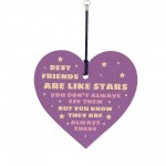 Best Friend Gift Birthday Christmas Wood Heart Keyring