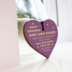 Best Friend Gift Birthday Christmas Wood Heart Keyring