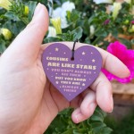 Cousin Gift Wooden Heart Keyring Cousin Birthday Gift For Him