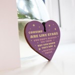 Cousin Gift Wooden Heart Keyring Cousin Birthday Gift For Him