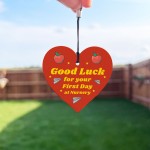 1st Day At Nursery Gift Wood Keyring Daughter Son Good Luck Gift