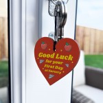 1st Day At Nursery Gift Wood Keyring Daughter Son Good Luck Gift