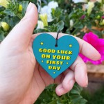 Good Luck On Your First Day At School Nursery Wood Keyring
