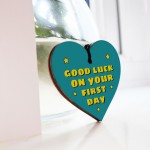 Good Luck On Your First Day At School Nursery Wood Keyring