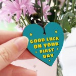 Good Luck On Your First Day At School Nursery Wood Keyring