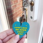 Good Luck On Your First Day At School Nursery Wood Keyring