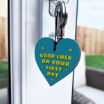 Good Luck On Your First Day At School Nursery Wood Keyring