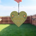 BEST FRIEND KEYRING Wood Heart Friendship Gifts For Him Her