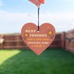 Novelty Best Friend Wood Heart Keyring Friendship Gifts
